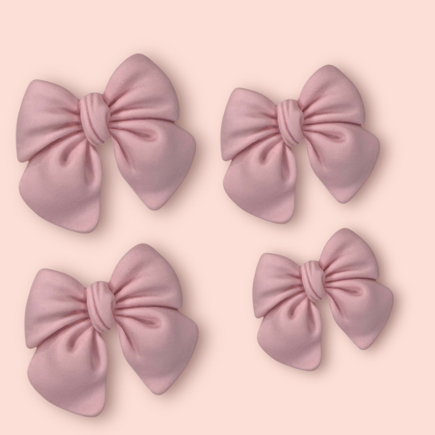 3D bows dark pink